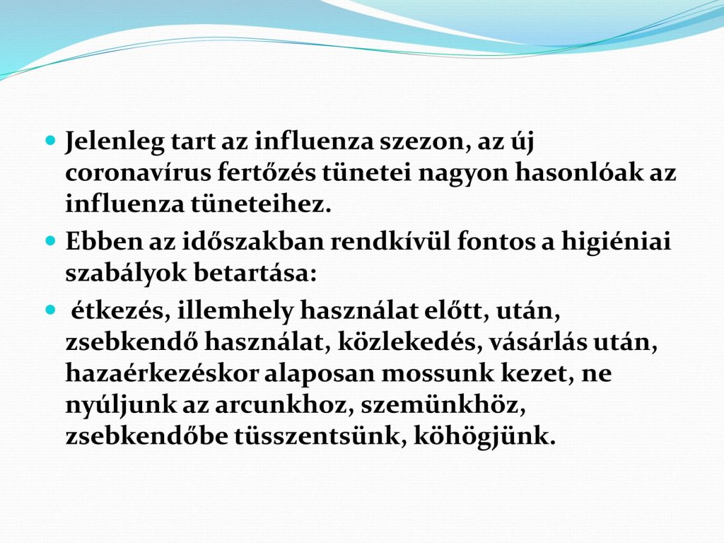 Tájékoztató a koronavírusról