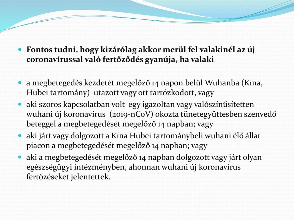 Tájékoztató a koronavírusról